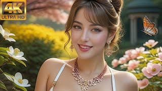 AI Lookbook - Nature's Delight: AI Girl Sophia's Serene Journey through a Charming Eastern US Garden