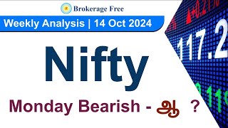 Weekly Analysis | 14 Oct 2024 Nifty Monday Bearish - ஆ  ?