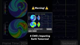 The Sun Released Four CMEs Directly at Earth and are predicted to all impact together tomorrow. #sun