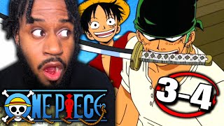 SHANKS HAS ARRIVED! Non One Piece Fan watches One Piece for the First Time | ep 3-4