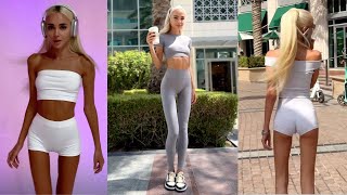 🍑 HOTTEST DRESS UP EVER  Try-on haul mini skirt skinny girl Kristina Zhuravleva