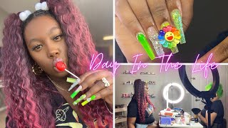 Day In The Life Of A Nail Tech , Content Creator, And Single Mom