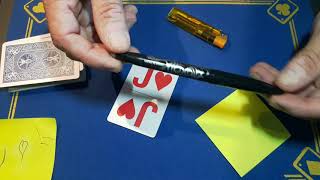 frixion pen fire magic card trick tutorial/magic tricks