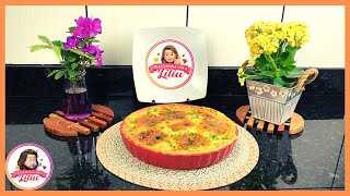 TORTA DE ARROZ COM RECHEIO DE FRANGO