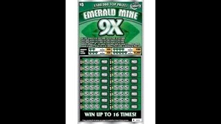 $5 - EMERALD MINE 9X - WIN ` NEWER TICKET Lottery Bengal Scratch Off instant ticket!  WIN!