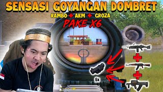 SENSASI GOYANG DOMBRET RAMBO+AKM+GROZA PAKE x6... NGESPRAY MUSUH SAMPE NEMBAK LANGIT!! | PUBG Mobile