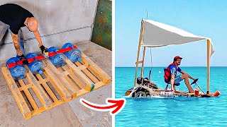 Incroyable voiture amphibie DIY fabriquée à partir de palettes