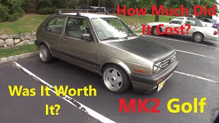 How Much Did It Cost To Restore This MK2 Volkswagen Golf. Was It Worth It? You Tell Me.