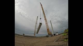 Stacking the VR150 tower can with the Liebherr LR11000 and LR1200.