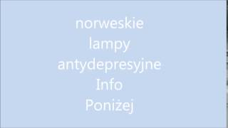 norweskie lampy antydepresyjne