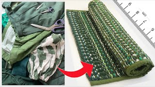 How to Weave Rug from Old Clothes? ♻️