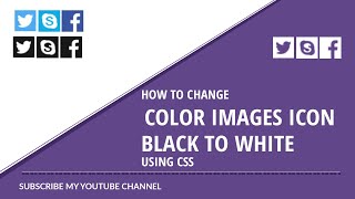 how to change image  color on hover using CSS | how to change icon image white to black using css