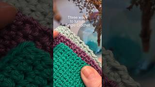 Three great ways of turning a row in Single Crochet - link to full guide ⬇️