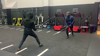 LIHFS longsword sparring: Jim Ng vs. Matt Erickson - June 18, 2023