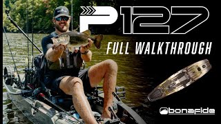 A bow to stern review of the Bonafide P127 fishing kayak! The ULTIMATE fish catching machine.