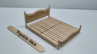 DIY Miniature Bed Frame | Popsicle Stick Craft Ideas