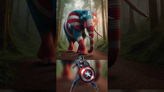 Superheros but elephant 💥 All Characters #avengers #shorts #marvel