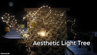 Making Aesthetic Light Tree | Aesthetic Crafts | Cement Crafts #crafts #gardening #diy #aesthetic