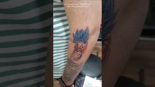 Goku tattoo on forearm. #GokuTattoo #SaiyanInk #DragonBallTattoo #SuperSaiyanStyle #GokuVibes