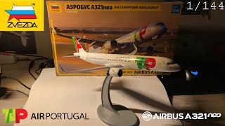 Сборка AIRBUS A321neo TAP Portugal 1/144 zvezda