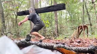 Squats with a Railroad Tie 2Nov2022