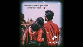 Tume Amar Prothom O Sesh Jiboner Valobasa/Black Screen New Love Status/Black Screen WhatsApp Lyrics