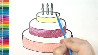 How to Draw a Happy Birthday Cake Easy Step by Step