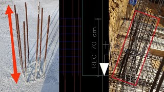 طريقة وصل حديد التسليح في اعمدة البناء 🏗️!