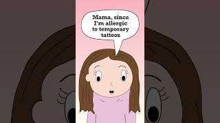 😳😳😳 We’ll revisit this conversation in 12 years. #mom #momlife #animation #tattoo #kid