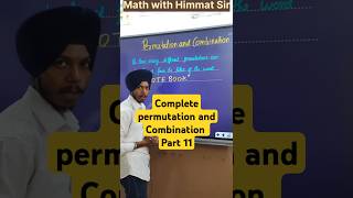 Class 11 Ch-6 | (Part - 11) Permutation and combination | Permutations of object with repetition