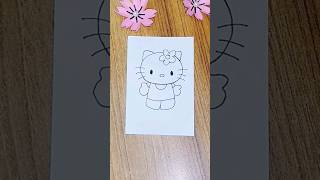 Satisfying art cute Hellokitty | How to draw Hellokitty #shorts #art #satisfying #cute #hellokitty