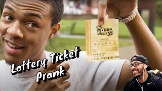 Winning Lottery Ticket 🎫 In The Hood PRANK!! GONE WRONG REACTION