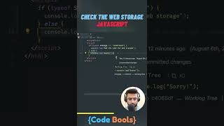 How to check web storage in javascript #javascript #storage #shorts