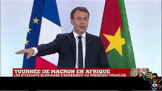 BURKINA FASO : Macron répond aux étudiants burkinabés et humilie Kaboré au passage