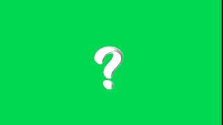 Animated Question Mark. Green Screen Question Mark dripping Animation.