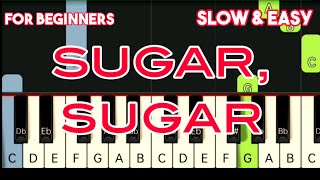 THE ARCHIES - SUGAR, SUGAR | SLOW & EASY PIANO TUTORIAL