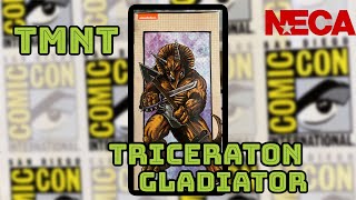 TMNT Neca Gladiator Triceraton Comic-Con 2024 Mirage Number 18 / Comic Toys