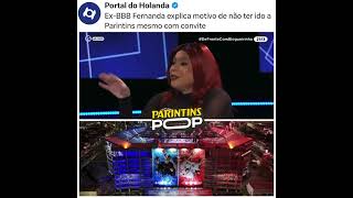 A ex-bbb Fernanda Bande explica motivo de não ter ido ao Festival de Parintins mesmo com convite