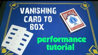 Incredibly visual vanishing card to box card trick tutorial/ gimmick card tricks