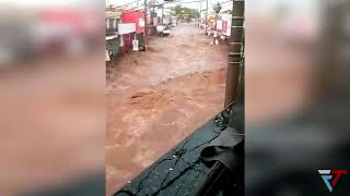 Devastação de enchentes em São Carlos, SP,  Brasil