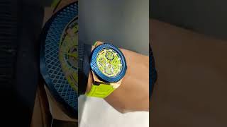 GUESS Men Multifunction Lime Green Silicone Watch #shorts