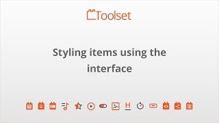 Styling items using the interface