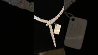 BV Serpenti Viper Series 18K White Gold Diamond Necklace.#luxury #jewelry