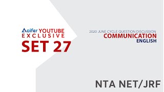 Previous Year Questions Of UGC NTA NET June 2020 Examination | COMMUNICATION | SET 27