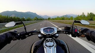 Sunset ride on Yamaha XVS1300CU / Stryker - Italian Pre Alps - road SS 36 - イタリアで日本のバイク