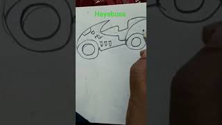 Hayabusa bike || how to draw Hayabusa bike || #drawing #shorts