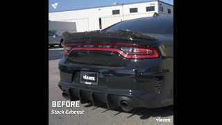 Check out the Before and After installing Vicrez EXG Cat-Back Exhaust System for Dodge Charger SRT