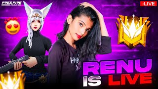 Free  Fire Live With Renu Gaming 🤩Grandmaster Rank Push🥰 Garena Free Fire