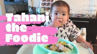 BLW 12 Month Old Baby Eating Thai Meatballs w/Cilantro Rice | Baby Mukbang