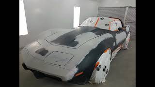 Complete paint job on 1979 Corvette Black. Exotic/Antique.